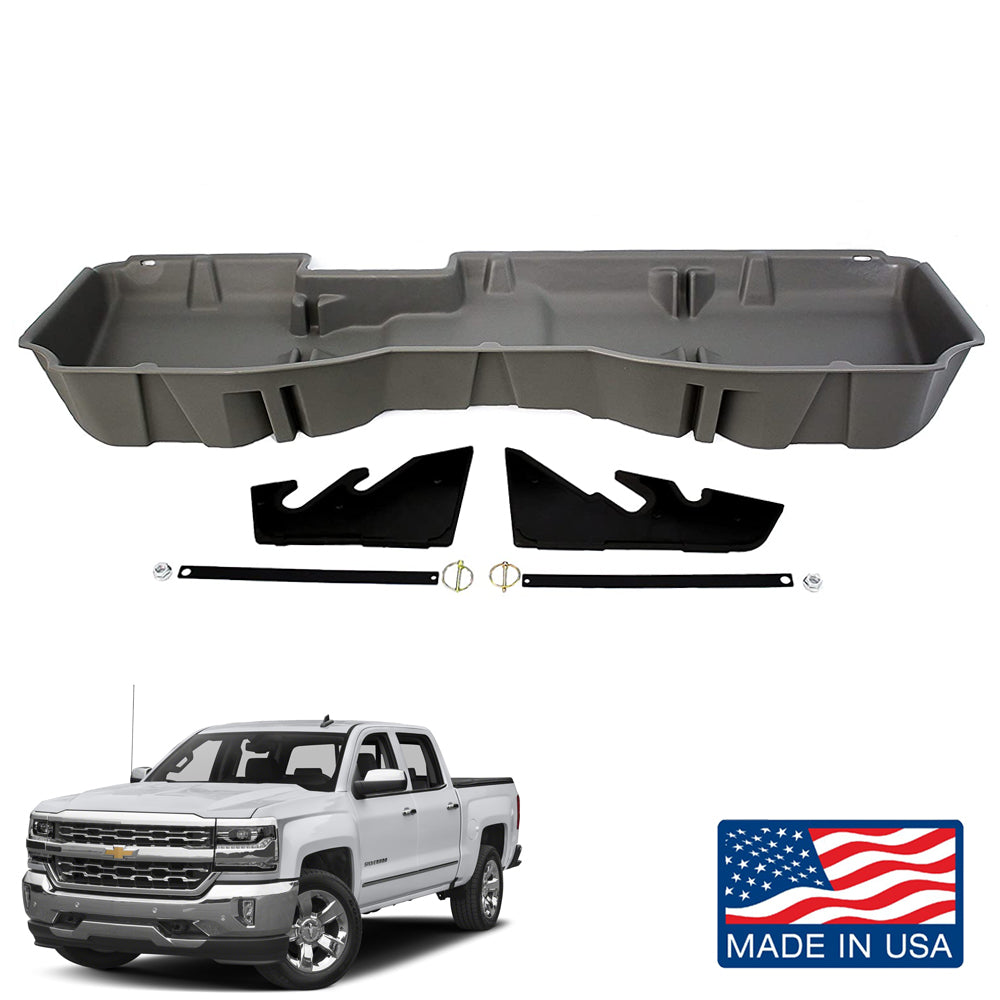 DU-HA Under Seat Storage w/ Gun Rack Fits 2014-2018 Silverado Sierra Crew  Cab