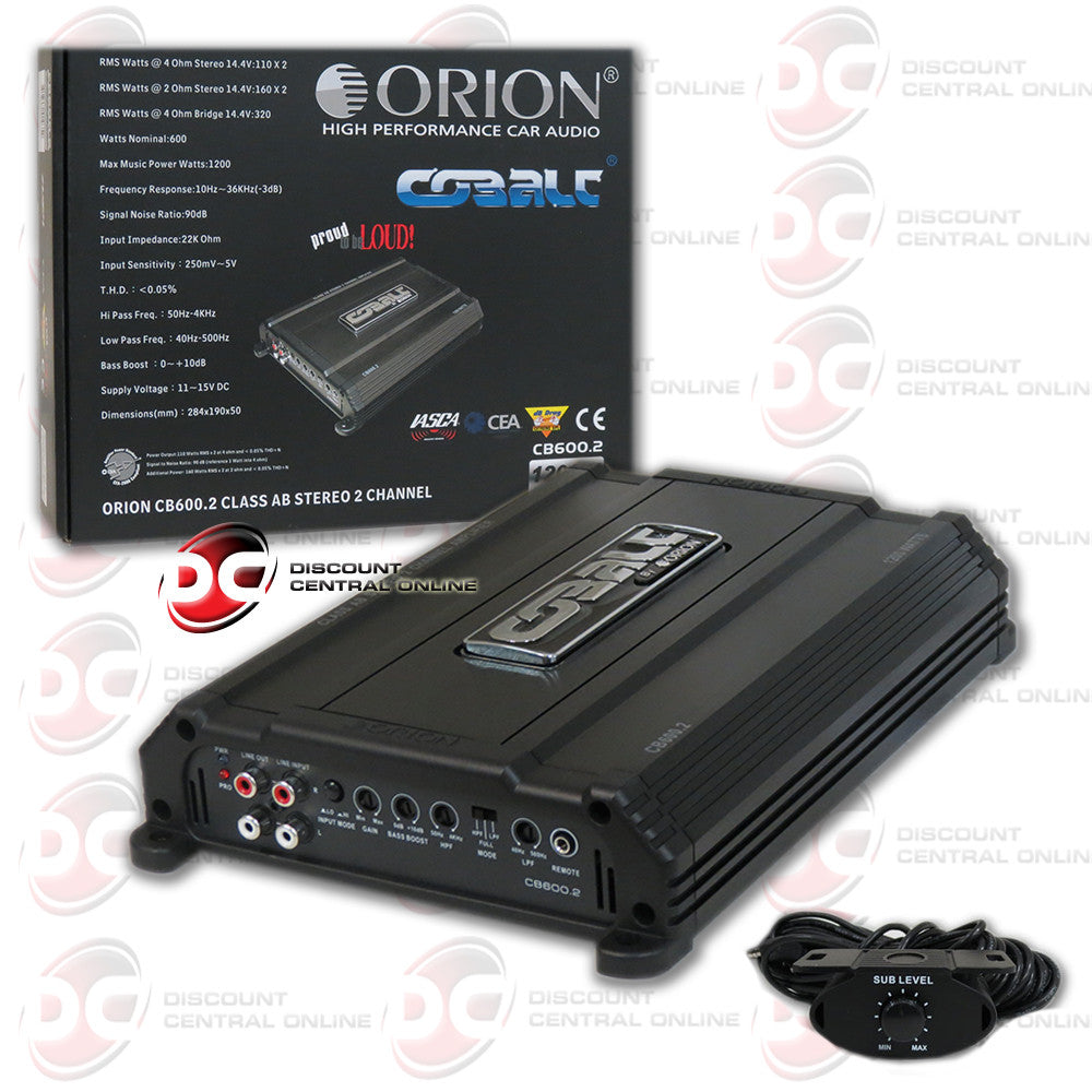 Orion Cb6002 1200w 2 Channel Cobalt Series Class Ab Amplifier