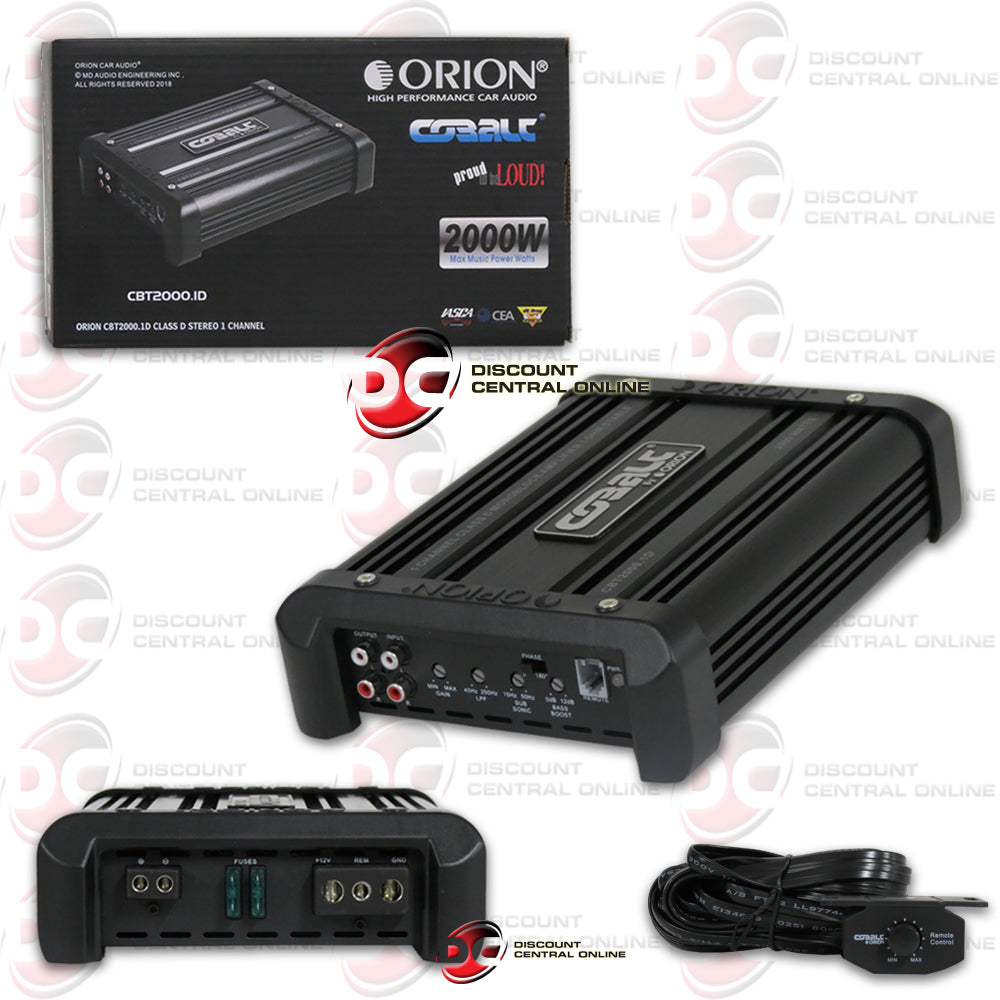 ORION CBT2000.1D MONO BLOCK CLASS D COMPACT CAR AMPLIFIER 2000W