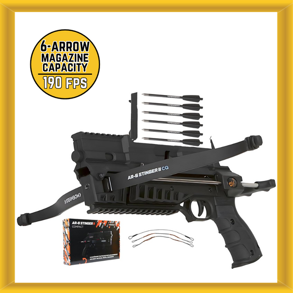 Steambow 0000414 AR-6 Stinger II Compact Crossbow 6-arrow Magazine Capacity