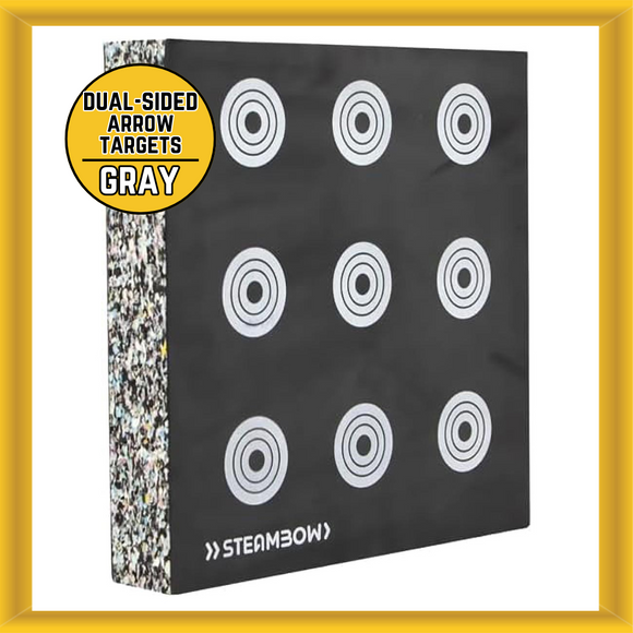 Steambow 0000426 AR Series 20 x 20 x 3.6 in Gray Arrow Target Premium Dual-Sided