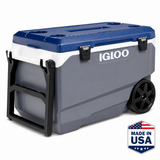 Igloo MaxCold Latitude 90 Qt Flip & Tow Wheeled Cooler Ice Chest 00035174