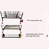 Utility Folding Shopping Cart with 360 Wheels for Grocery 88lbs Capacity X-Large