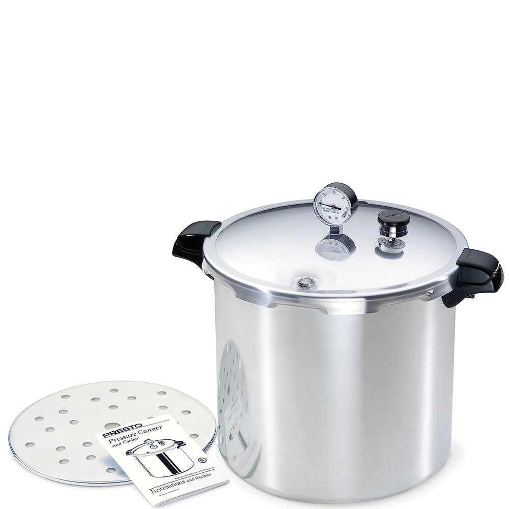 Presto 23 Quart Pressure Canner Cooker with Canning Rack Aluminum Silv ...