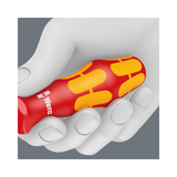 Wera VDE Insulated Screwdriver: Slotted 3.5 x 100mm with Reduced Shaft Diameter