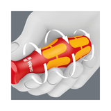 Wera VDE Insulated Screwdriver: Slotted 3.5 x 100mm with Reduced Shaft Diameter