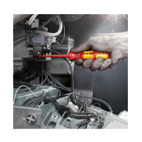 Wera VDE Insulated Screwdriver: Slotted 3.5 x 100mm with Reduced Shaft Diameter