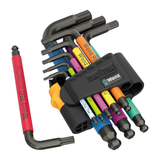 Wera SAE (Imperial) BlackLaser Short Hex-Plus L-key Multicolor 9-piece Set (NEW)