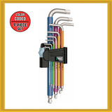 Wera Metric Hex-Plus Color Coded L-Key Wrench 9-piece Set (05 022669 001) NEW