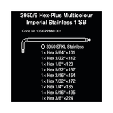 Wera SAE Hex-Plus Multicolor Stainless Steel Wrench 9-piece Set (05022860001)