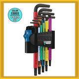 Wera TORX L-Key Wrench 9-piece Set with Wear-Resistant Clip (05 024179 001) NEW