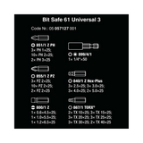 Wera Universal Bit-Safe with Assorted Bit 61-Piece Set (05 057127 001) NEW