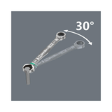 Wera Joker 7" Length 1/2" Drive SAE Ratcheting Combination Wrench (SILVER) NEW