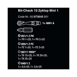 Wera Bit 10-piece Set with 1/4-inch Full-steel Design Mini Bit Ratchet (NEW)
