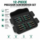 Wera 0507367500 12Pc Kraftform Micro Precision Screwdriver Set TORX Phillips Hex