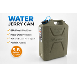 Wavian 22L 5.8 Gallon Water Can Green BPA Free Food Grade w/ Spout