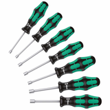 Wera Hollow Shaft SAE (Standard) Chrome-plated Nutdriver 7-Piece Set (NEW)