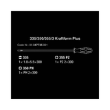 Wera 335/350/355 Kraftform Plus 3-piece Set Long Shaft Screwdrivers (NEW)