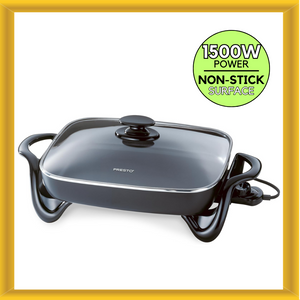 Presto 06852 1500 Watts 16 Inch Non-Stick Electric Skillet with Glass Cover