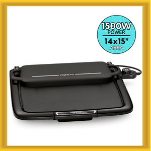 Presto 07023 1500 Watts Cool-touch 14x15 Inch Electric Griddle Warmer Plus