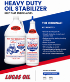 Lucas Heavy Duty Oil Stabilizer 10001 1 Quart 12 Pack Engine Treatment
