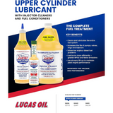 Lucas Oil 10003 1-quart Capacity Upper Cylinder Lubricant Fuel Treatment New