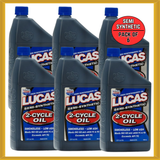Lucas Oil 10110 Semi-Synthetic 2-Cycle Oil 1 Quart (32 oz) Pack of 6