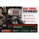 Aircat 1056-XL 1/2" Impact Wrench Compact 550 ft-lb Lightweight Air Tool