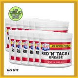 Lucas Oil 16-Ounce Red 'N" Tacky Grease Water-resistant (10574) Pack of 12 NEW
