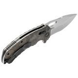 SOG Kiku XR 3.03-inch Tanto Folding Pocket Knife (Natural Linen Micarta) NEW