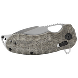 SOG Kiku XR 3.03-inch Tanto Folding Pocket Knife (Natural Linen Micarta) NEW