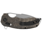 SOG Kiku XR 3.03-inch Tanto Folding Pocket Knife (Natural Linen Micarta) NEW