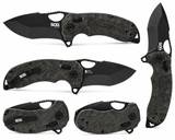 SOG Kiku XR Blackout 12270257 Folding Knife CTS-XHP Tanto XR Lock Black