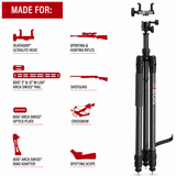 BOG 1250949 Carbon Fiber DeathGrip Infinite XT Hunting Shooting Tripod