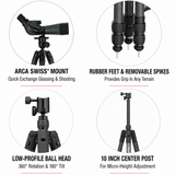 BOG 1250949 Carbon Fiber DeathGrip Infinite XT Hunting Shooting Tripod