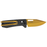 SOG Ultra XR 2.8-inch Folding Gold Pocket Knife with Black Carbon Fiber Handle