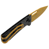 SOG Ultra XR 2.8-inch Folding Gold Pocket Knife with Black Carbon Fiber Handle