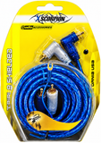 XSCORP 15 FT RCA Audio Cables Right Angle Triple Shielded Amplifier Turn On Wire