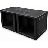 Q Power QBOMB15VSQ Dual 15" Vented Subwoofer Box Square Enclosure