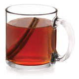 Libbey Robusta Clear Glass Coffee Mugs 8-Piece Set 13 oz Cups