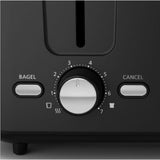 Toaster Black Stainless Steel 4 Slice OSTER Extra Wide Slots Brea Bagel - 1500W