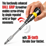 VESSEL Ball Grip Ratchet Screwdriver Interchangeable Driver Tool