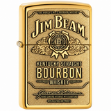 Zippo Jim Beam Bourbon Emblem High Polish Brass Windproof Pocket Lighter