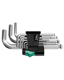 Wera 05133163001 950/9 Hex-Plus Metric L-Key Set Chrome Plated 9-piece Set