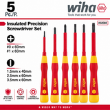 Wiha 32085 5 Piece Insulated PicoFinish Precision Screwdriver Kit