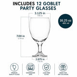 Set of 36 Libbey Classic Glass Goblets 16.25 Oz Stemmed Water Glasses