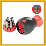 Wiha 6-in-1 Stubby Bit Holder: Slotted/Phillips/Pozidriv 7-piece Set (NEW)