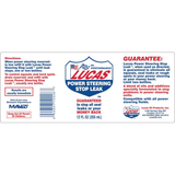 Lucas Oil 10008 Power Steering Stop Leak 12 oz Additive Rack & Pinion Fix