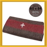 Swiss Link 4571 Military Surplus Swiss Reproduction 60 x 84 Inch Wool Blanket