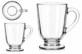 Libbey 5304 Irish Coffee Mugs 10 oz Clear Glass Handle Cups Case of 36